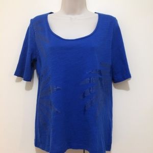 Jones New York Sport Top Size Medium Blue Sequins
